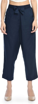 Navelly Regular Fit Women Dark Blue Trousers