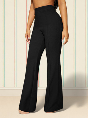nitafashion Loose Fit Women Black Trousers