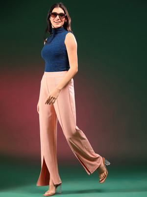 KOTTY Straight Fit Women Pink Trousers