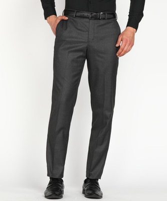 PARK AVENUE Regular Fit Men Grey Trousers