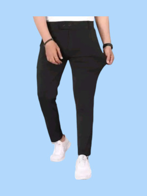 NG SPORTS Regular Fit Men Black Trousers
