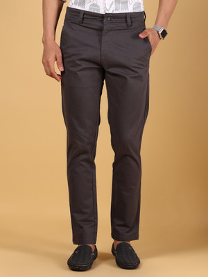V-MART Slim Fit Men Grey Trousers