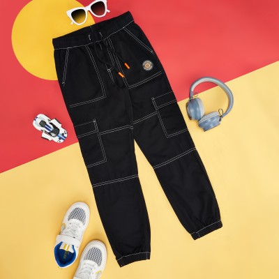 Pantaloons Junior Regular Fit Boys Black Trousers