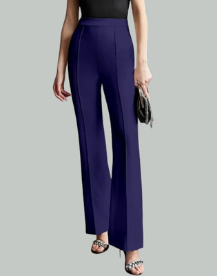 HouseOfCommon Regular Fit Women Light Blue Trousers
