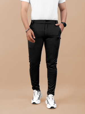 METRONAUT Regular Fit Men Black Trousers