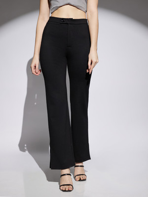 Globus Straight Fit Women Black Trousers
