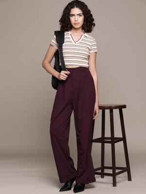 Roadster Regular Fit Women Brown Trousers