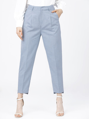 Tokyo Talkies Tapered Women Blue Trousers