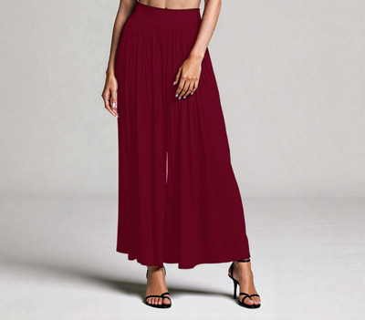 DAKSHAANDWARDROBE Comfort Fit Women Maroon Trousers