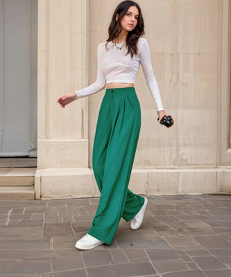 KOTTY Regular Fit Women Green Trousers