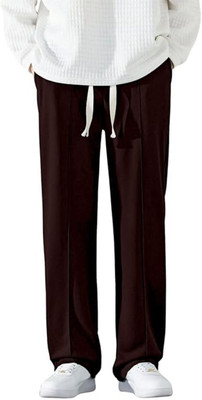 SAVAYO Comfort Fit Men Brown Trousers