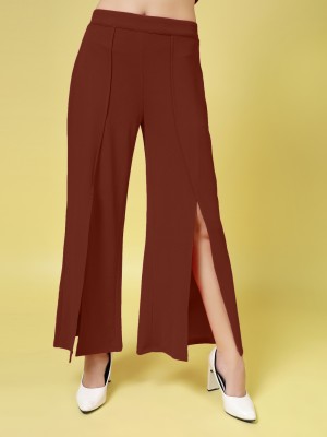 Oomph! Regular Fit Women Brown Trousers