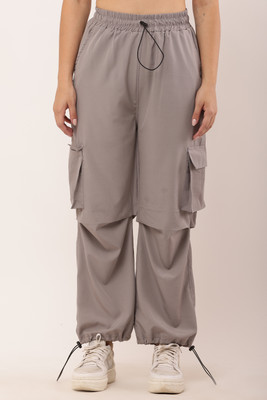 A R J FASHION Loose Fit Women Grey Trousers