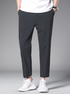 GRECIILOOKS Regular Fit Men Grey Trousers