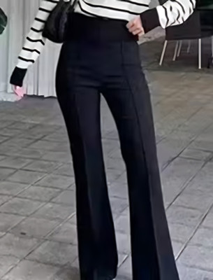 Dervishi Regular Fit Women Black Trousers