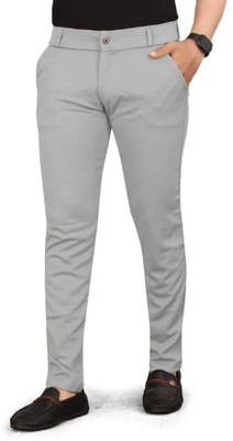 jenny Texofab Regular Fit Men Grey Trousers