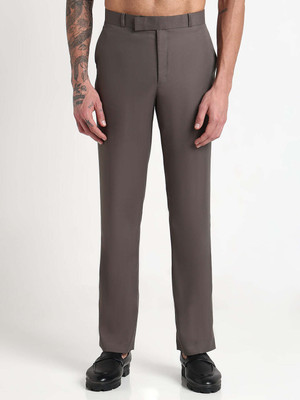 SHOWOFFFF Slim Fit Men Grey Trousers