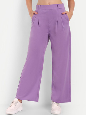 NEXT ONE Loose Fit Women Purple Trousers