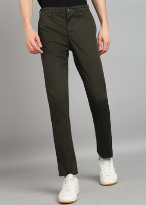 KILLER Slim Fit Men Dark Green Trousers