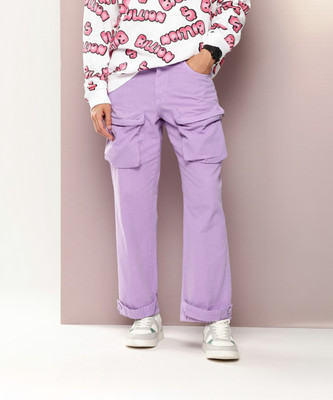 Kook N Keech Straight Fit Men Purple Trousers