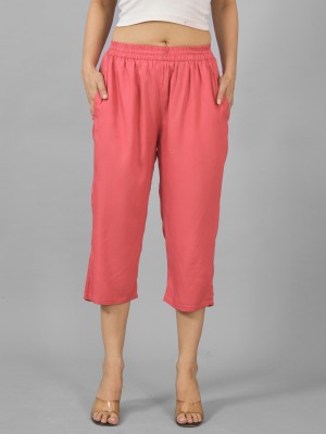 QuaClo Regular Fit Women Pink Trousers