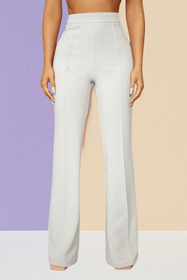 AKOTTY Comfort Fit, Regular Fit Women White Trousers