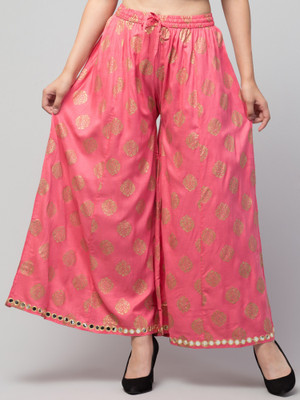 HouseOfCommon Flared Women Pink Trousers