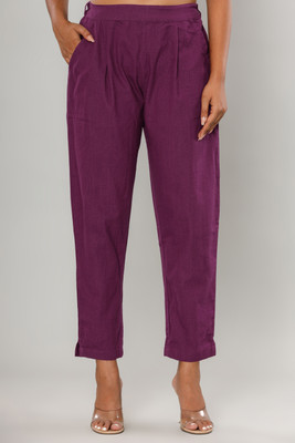 Vivan Enterprises Regular Fit Women Purple Trousers