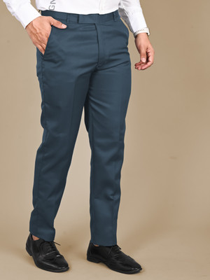 MANCREW Regular Fit Men Dark Blue Trousers