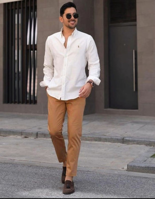 AXOLOTL Regular Fit Men Khaki Trousers