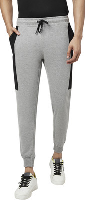 PEOPLE Slim Fit Men Grey Trousers