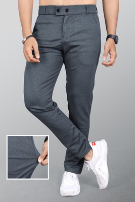 INDICLUB Relaxed Men Grey Trousers