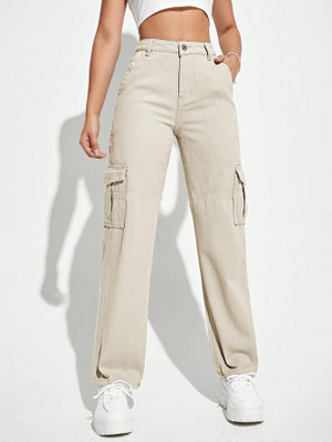 KATECLO Comfort Fit Women Beige Trousers
