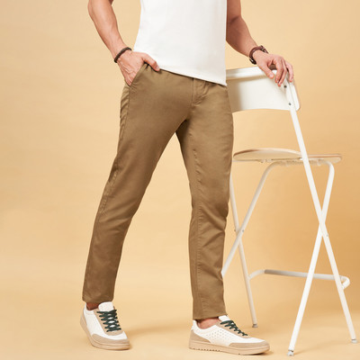 Byford by Pantaloons Regular Fit Men Khaki Trousers