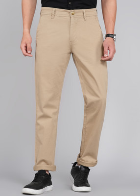 WROGN Slim Fit Men Brown Trousers