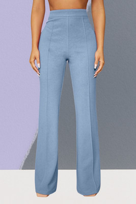 AKOTTY Comfort Fit, Regular Fit Women Light Blue Trousers