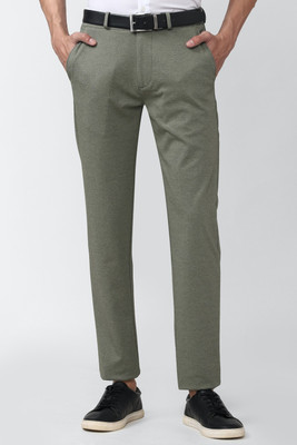 PETER ENGLAND Skinny Fit Men Green Trousers
