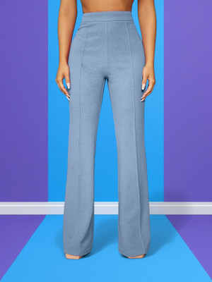 Squadfashion Regular Fit Women Light Blue Trousers
