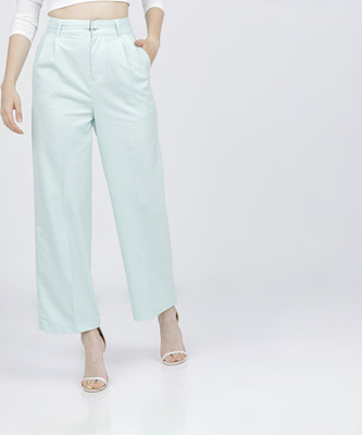 Tokyo Talkies Flared Women Green Trousers