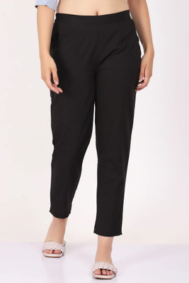KASHISHIYA Regular Fit Women Black Trousers