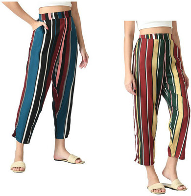 KAVYA Regular Fit Women Multicolor Trousers
