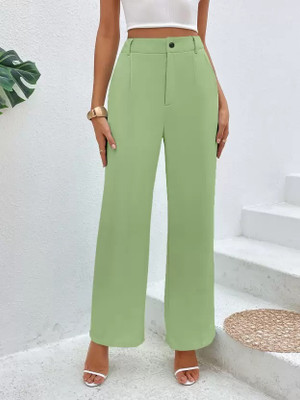 OSHO ENTERPRISE Relaxed Women Light Green Trousers