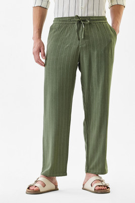 Snitch Regular Fit Men Green Trousers