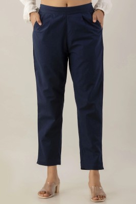 Oxinexx Regular Fit Women Dark Blue Trousers