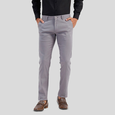 Ariser Slim Fit Men Grey Trousers