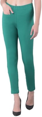 Modern Super Skinny Fit Women Green Trousers