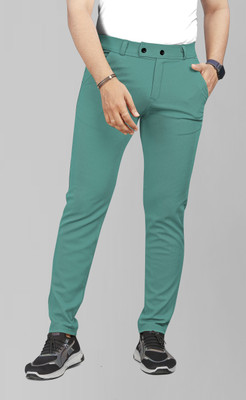 COMBRAIDED Straight Fit Men Green Trousers