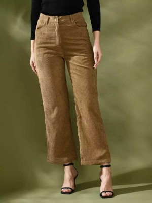 GRX Regular Fit Women Brown Trousers