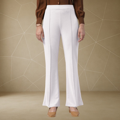 Squadfashion Loose Fit Women White Trousers