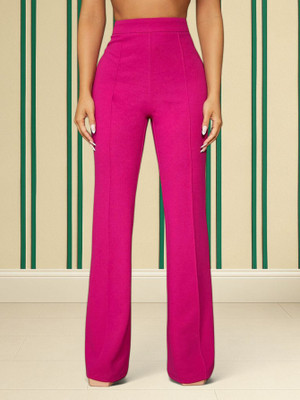 Anitafashion Comfort Fit, Regular Fit Women Pink Trousers